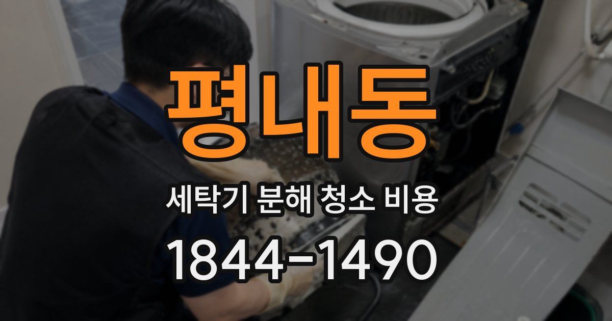 평내동 세탁기 분해 청소 비용