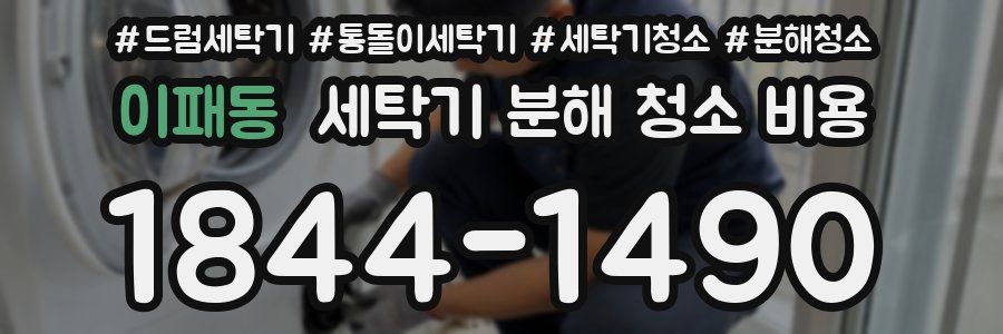 이패동 세탁기 분해 청소 비용