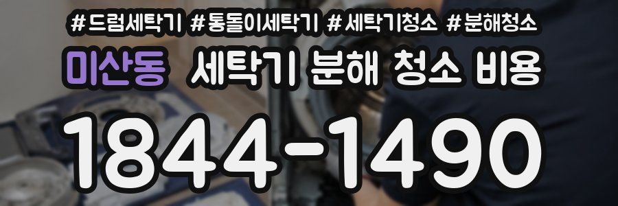 미산동 세탁기 분해 청소 비용