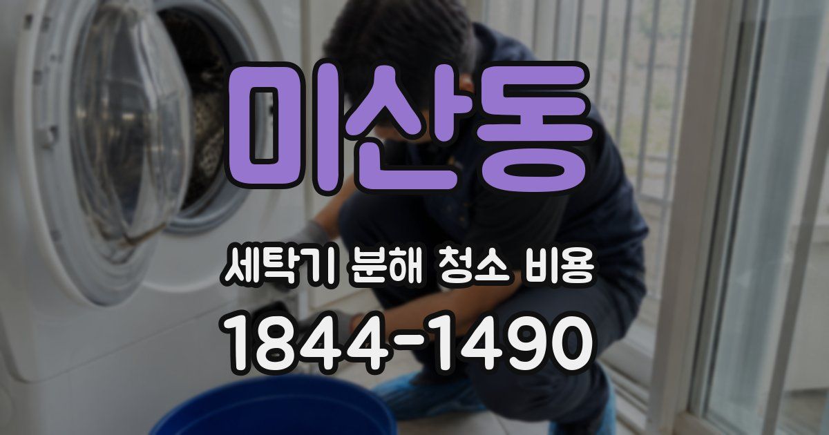 미산동 세탁기 분해 청소 비용
