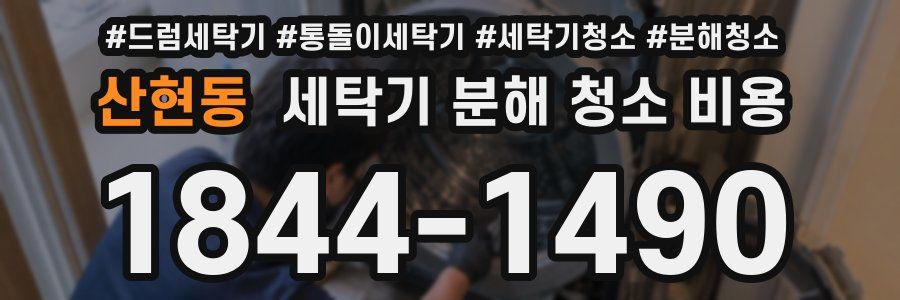 산현동 세탁기 분해 청소 비용