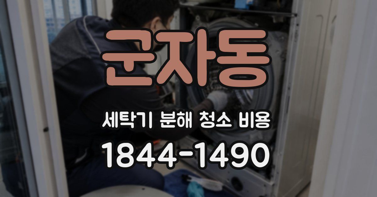 군자동 세탁기 분해 청소 비용