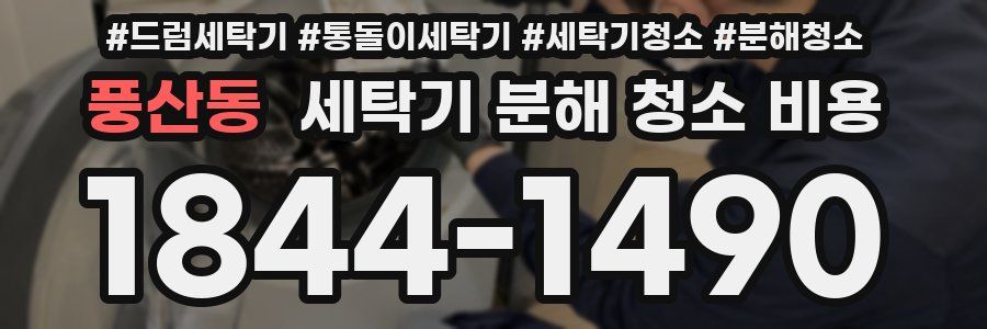 풍산동 세탁기 분해 청소 비용