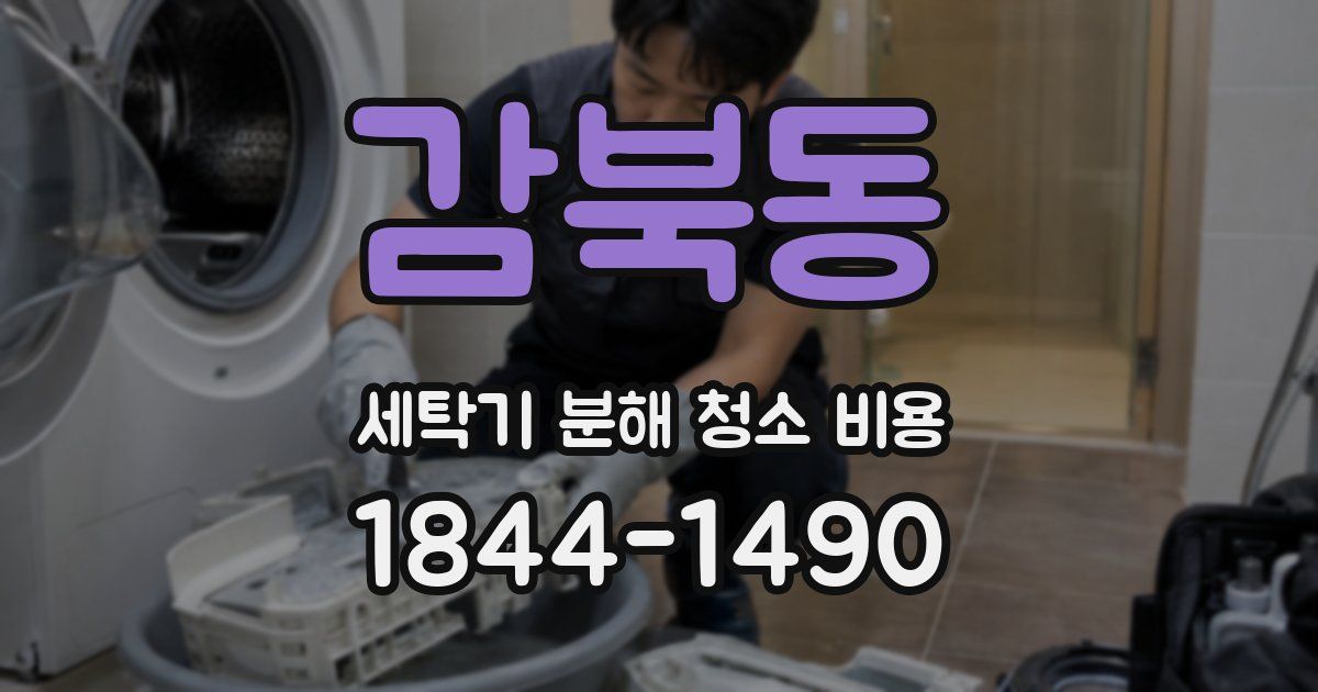 감북동 세탁기 분해 청소 비용