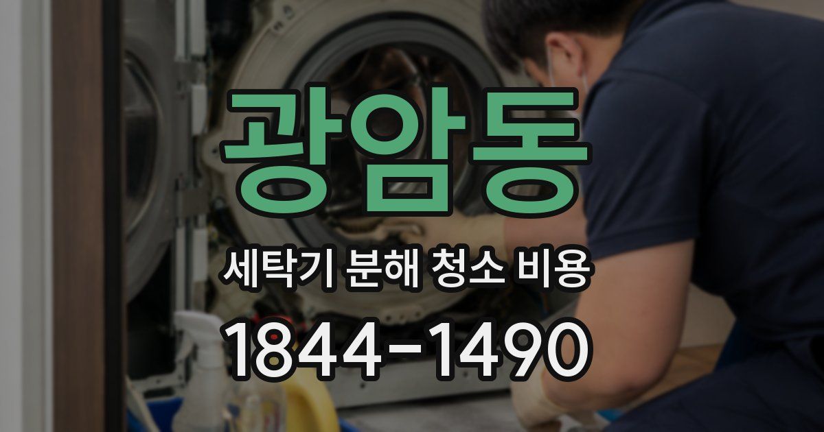 광암동 세탁기 분해 청소 비용