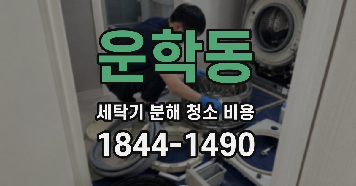 운학동 세탁기 분해 청소 비용