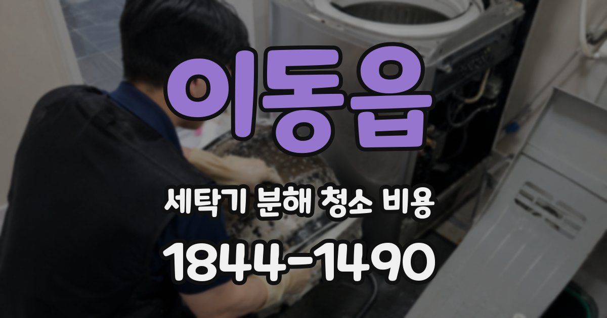 이동읍 세탁기 분해 청소 비용