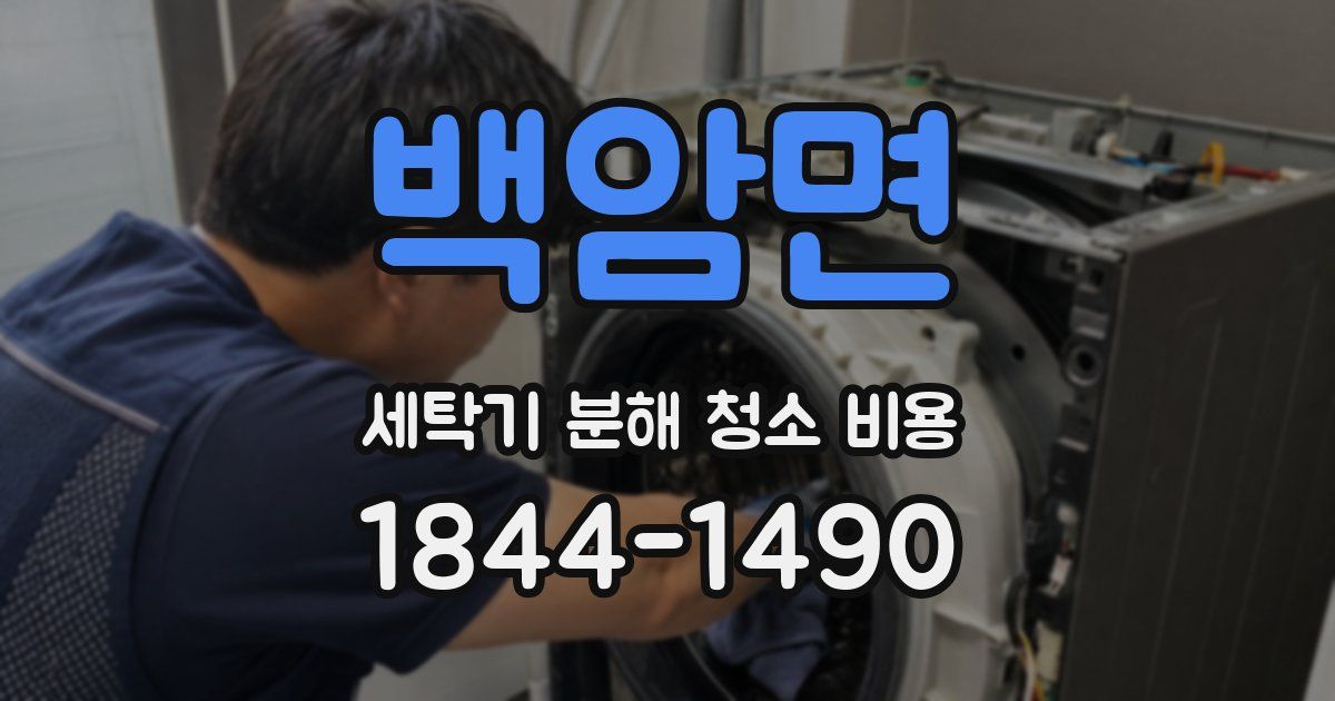 백암면 세탁기 분해 청소 비용