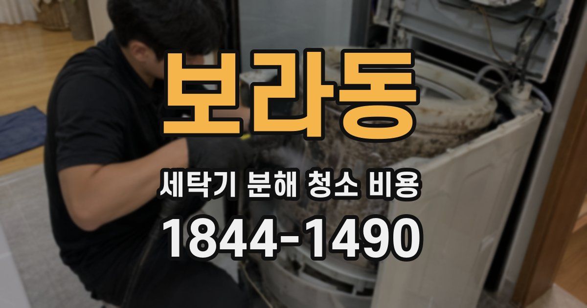 보라동 세탁기 분해 청소 비용