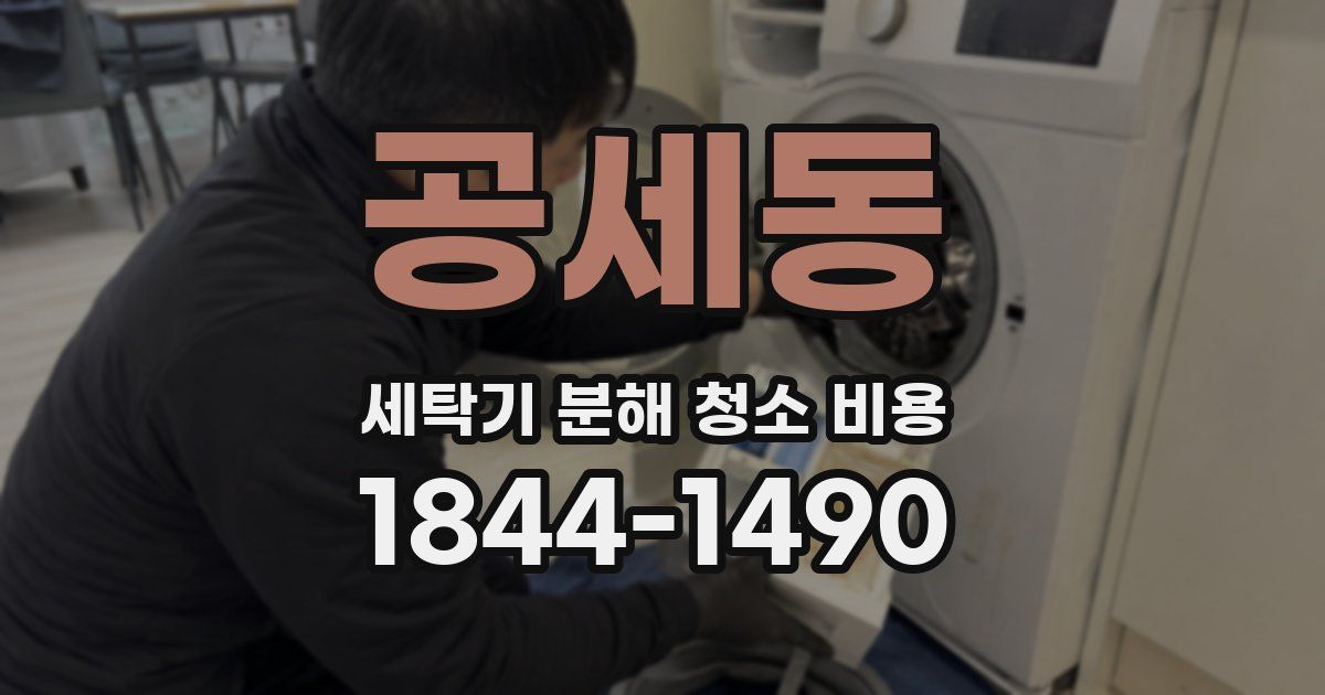 공세동 세탁기 분해 청소 비용