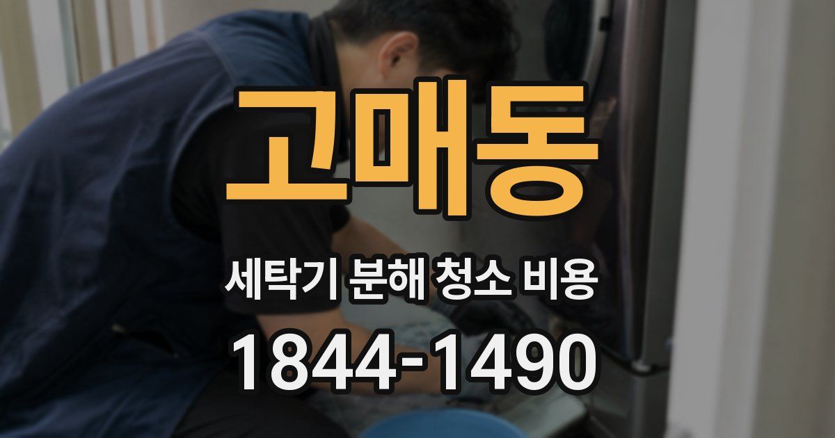 고매동 세탁기 분해 청소 비용