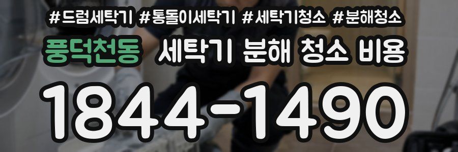 풍덕천동 세탁기 분해 청소 비용