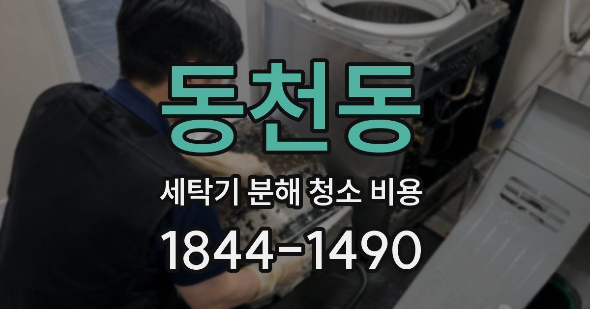 동천동 세탁기 분해 청소 비용