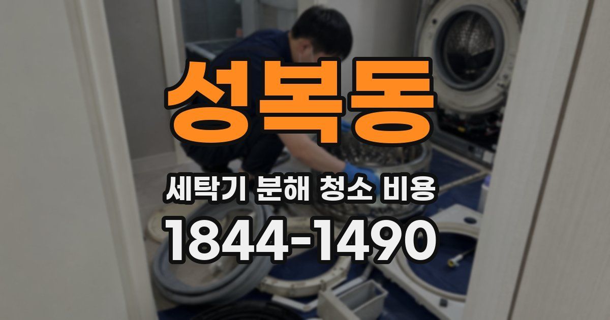 성복동 세탁기 분해 청소 비용