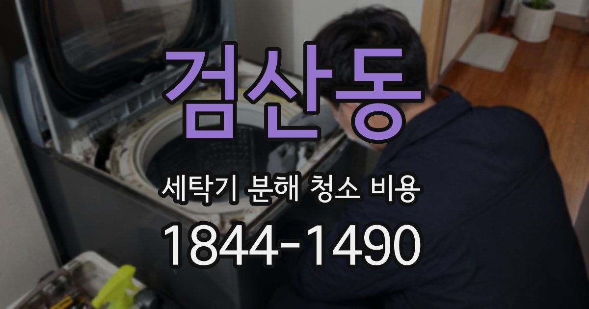 검산동 세탁기 분해 청소 비용