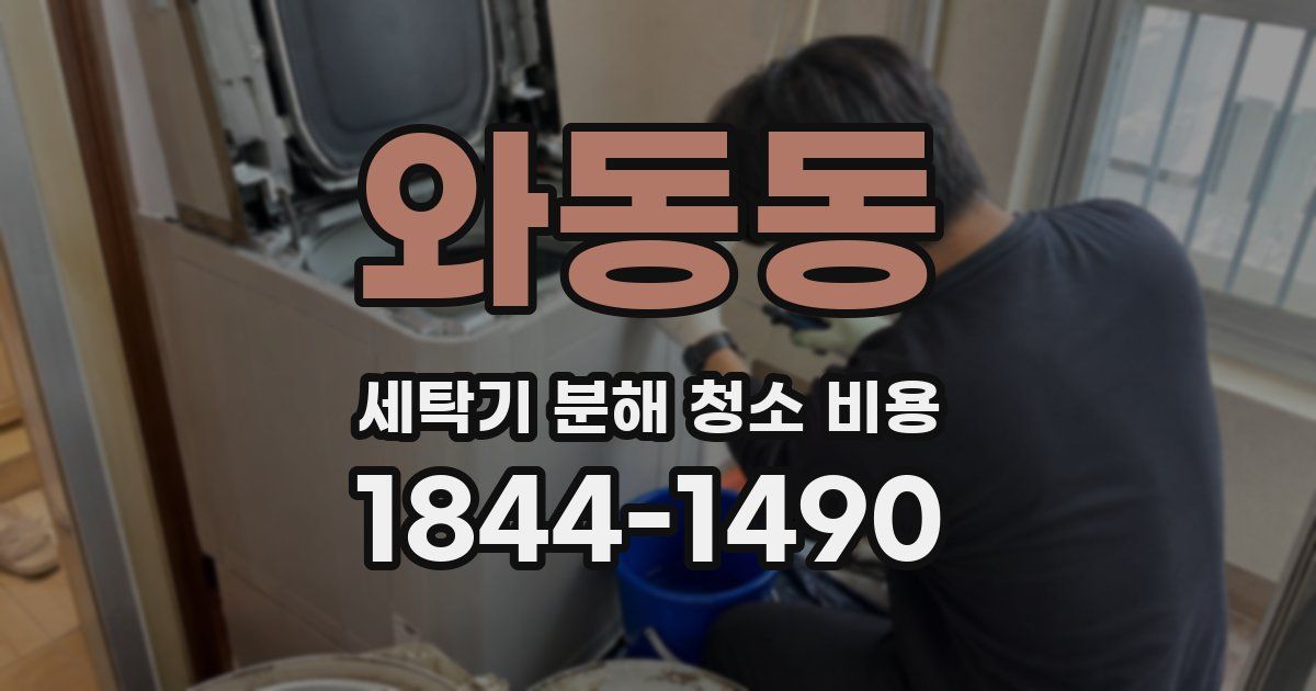 와동동 세탁기 분해 청소 비용