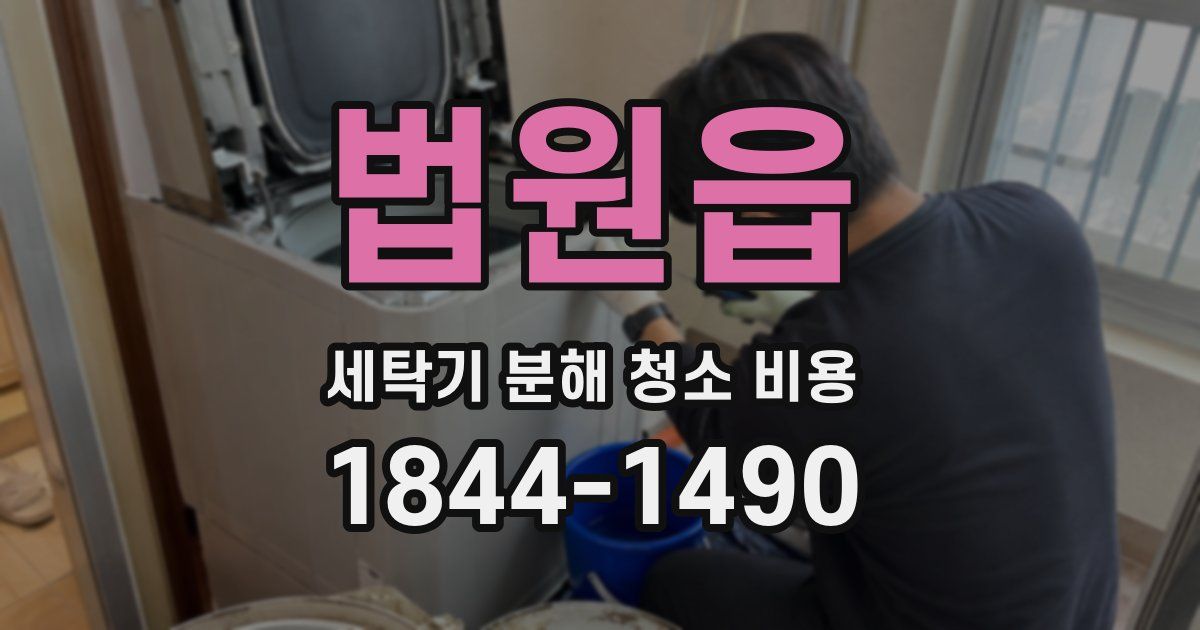 법원읍 세탁기 분해 청소 비용
