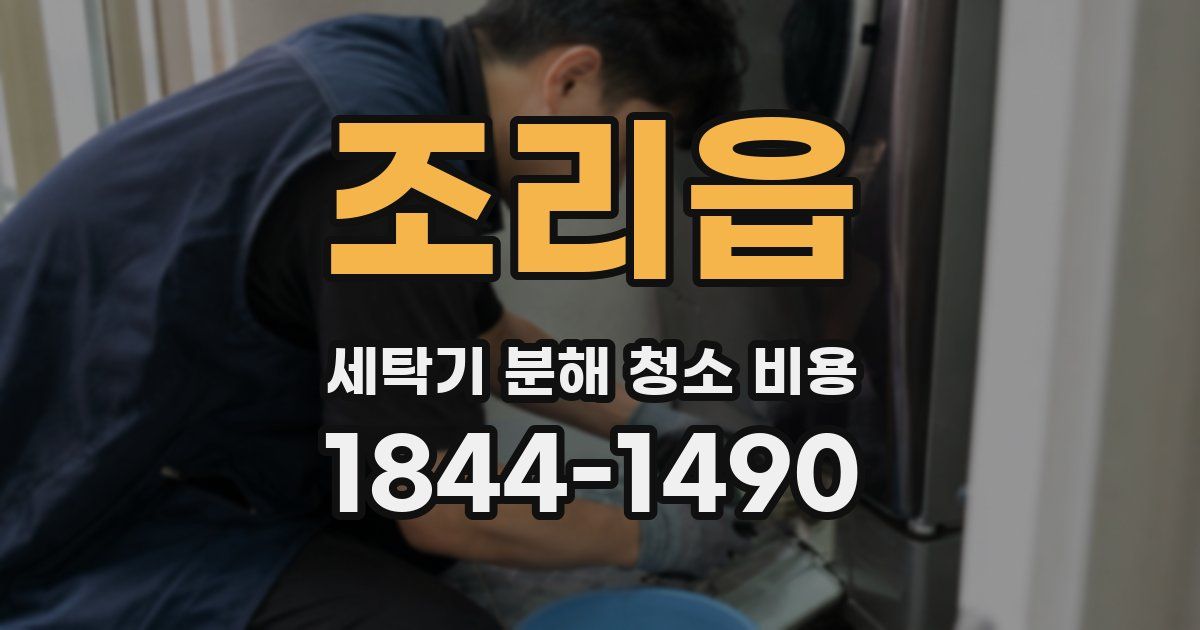 조리읍 세탁기 분해 청소 비용