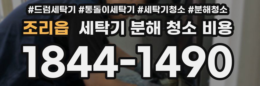 조리읍 세탁기 분해 청소 비용