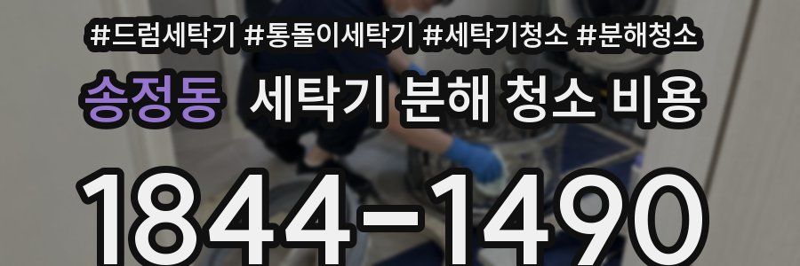 송정동 세탁기 분해 청소 비용
