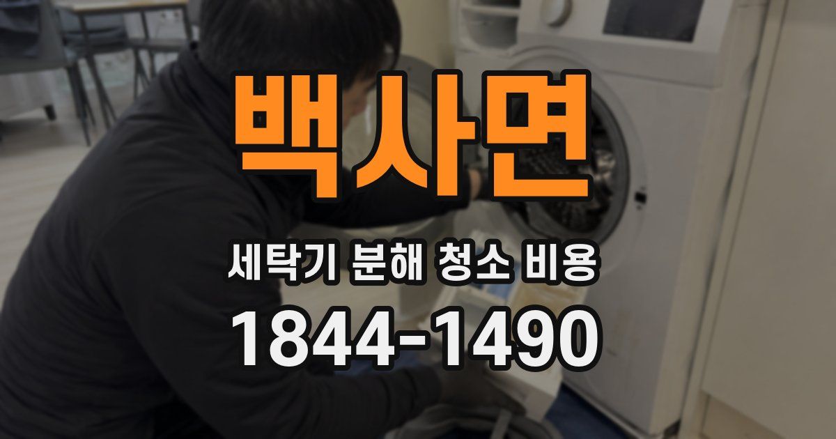백사면 세탁기 분해 청소 비용