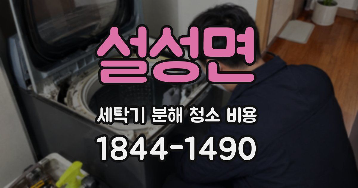 설성면 세탁기 분해 청소 비용