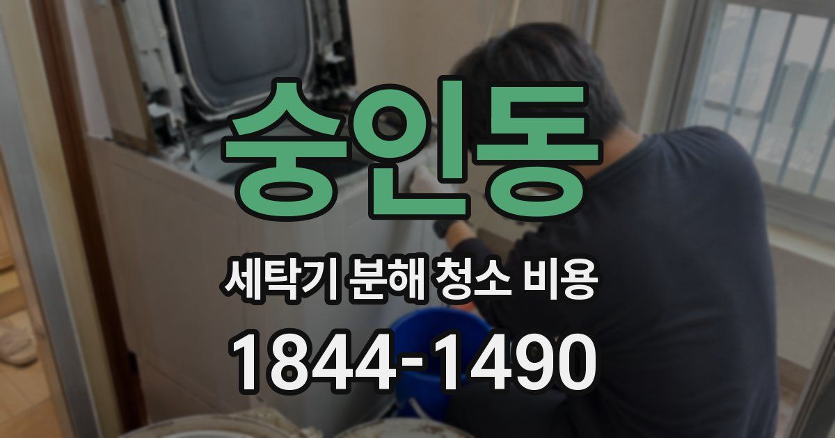 숭인동 세탁기 분해 청소 비용
