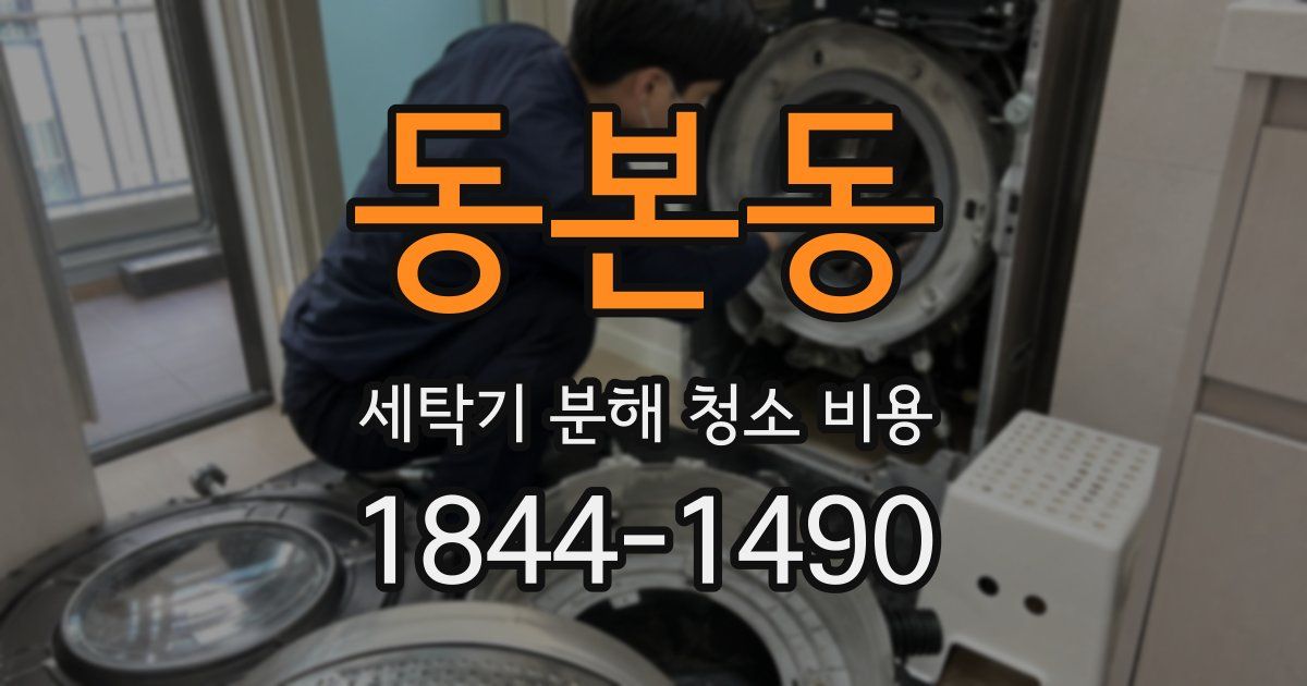 동본동 세탁기 분해 청소 비용