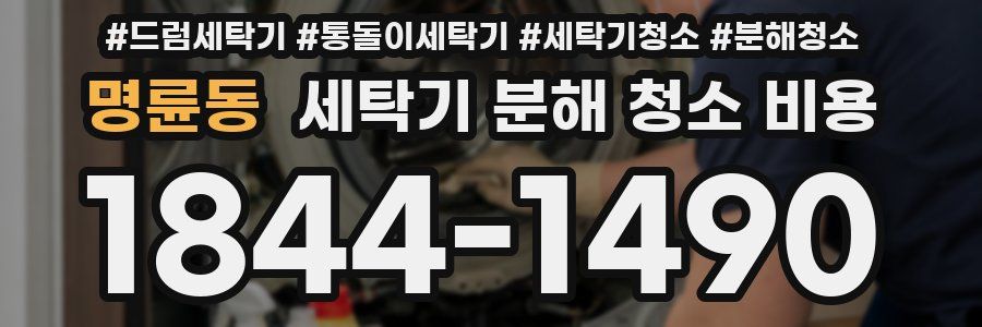 명륜동 세탁기 분해 청소 비용