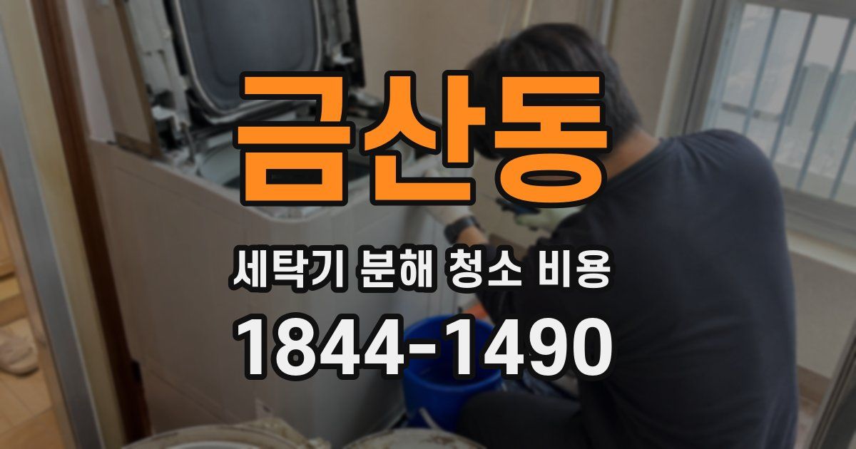 금산동 세탁기 분해 청소 비용