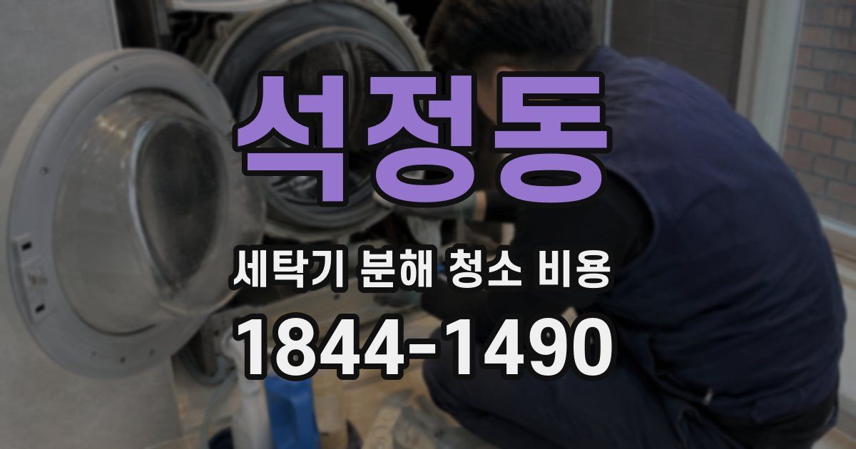 석정동 세탁기 분해 청소 비용