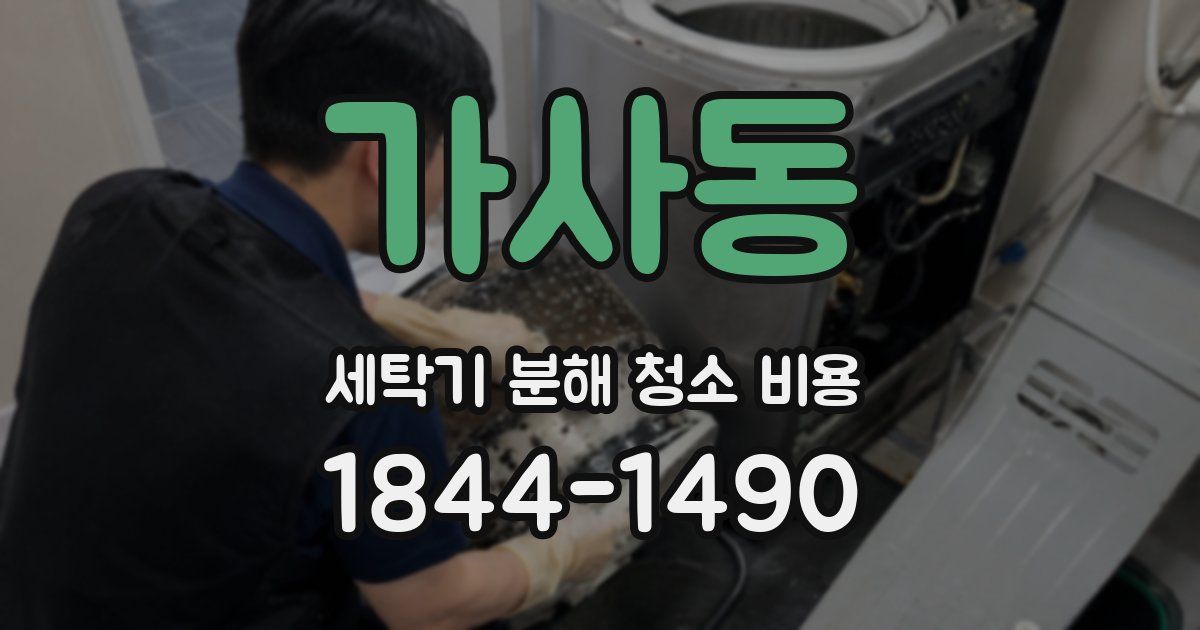 가사동 세탁기 분해 청소 비용