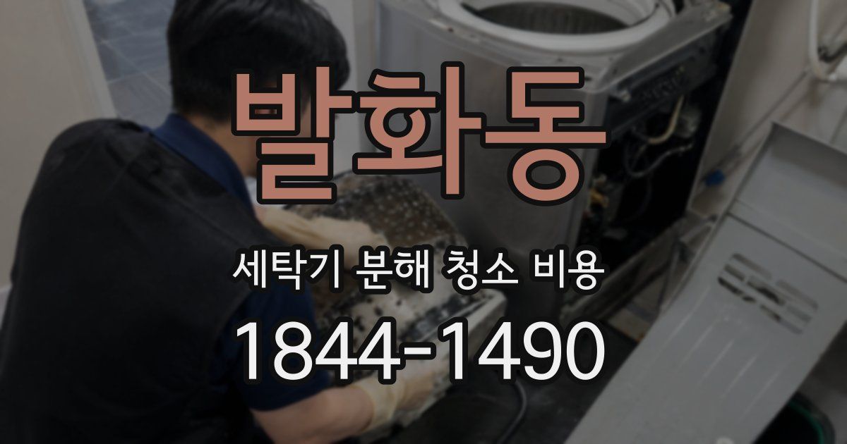 발화동 세탁기 분해 청소 비용