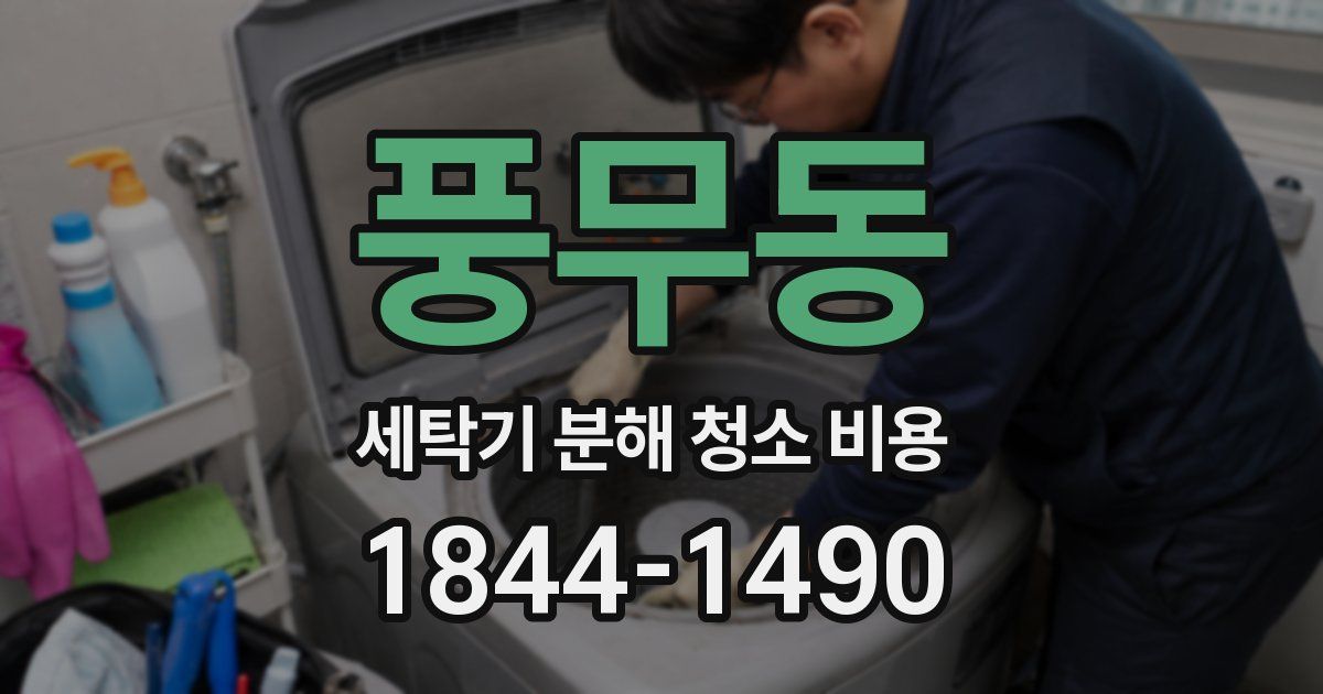 풍무동 세탁기 분해 청소 비용