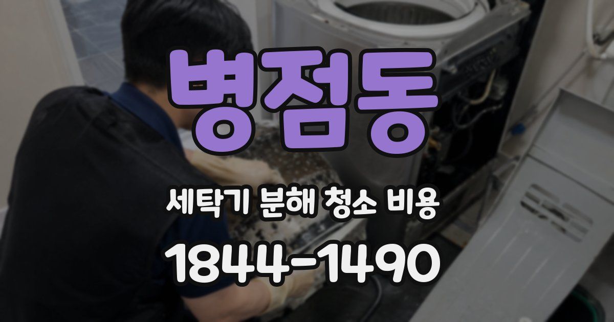 병점동 세탁기 분해 청소 비용
