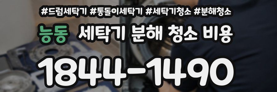능동 세탁기 분해 청소 비용