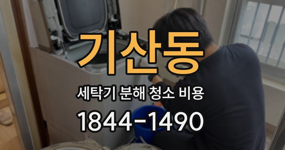 기산동 세탁기 분해 청소 비용