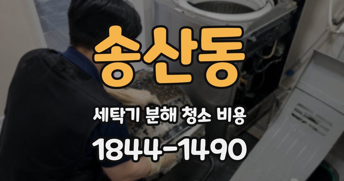 송산동 세탁기 분해 청소 비용