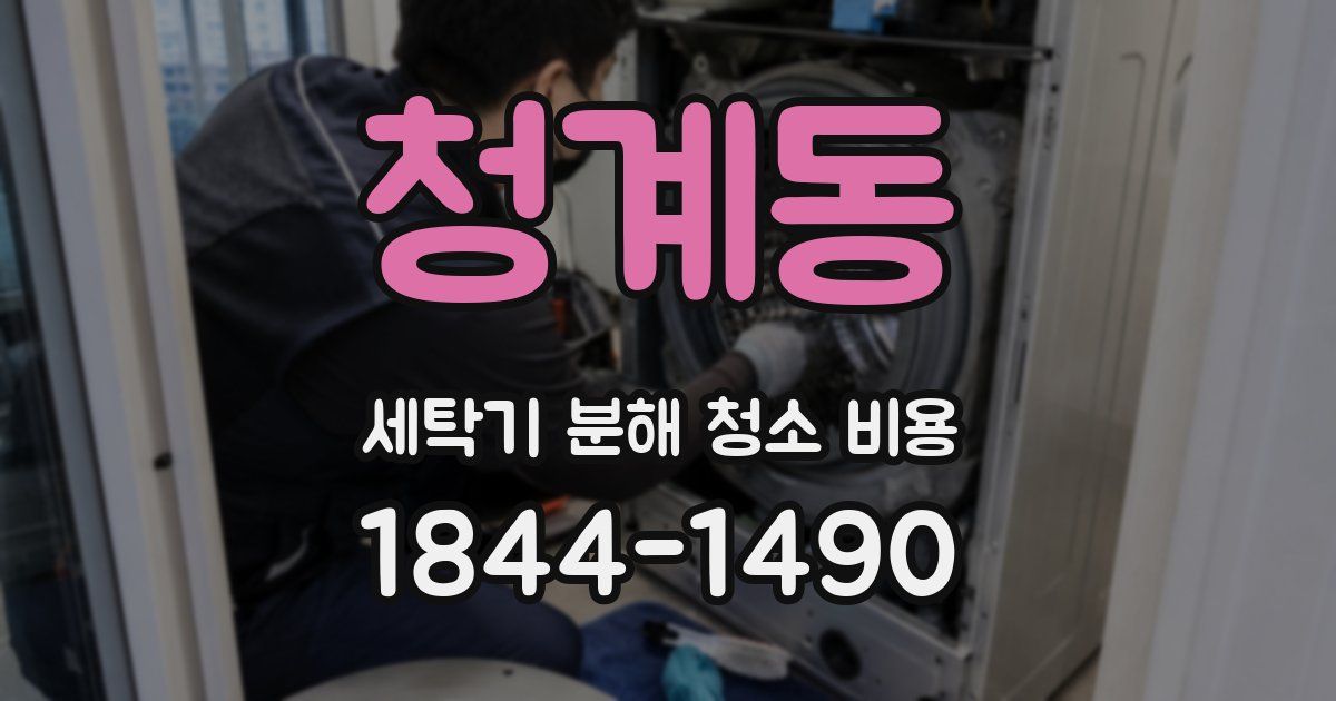 청계동 세탁기 분해 청소 비용