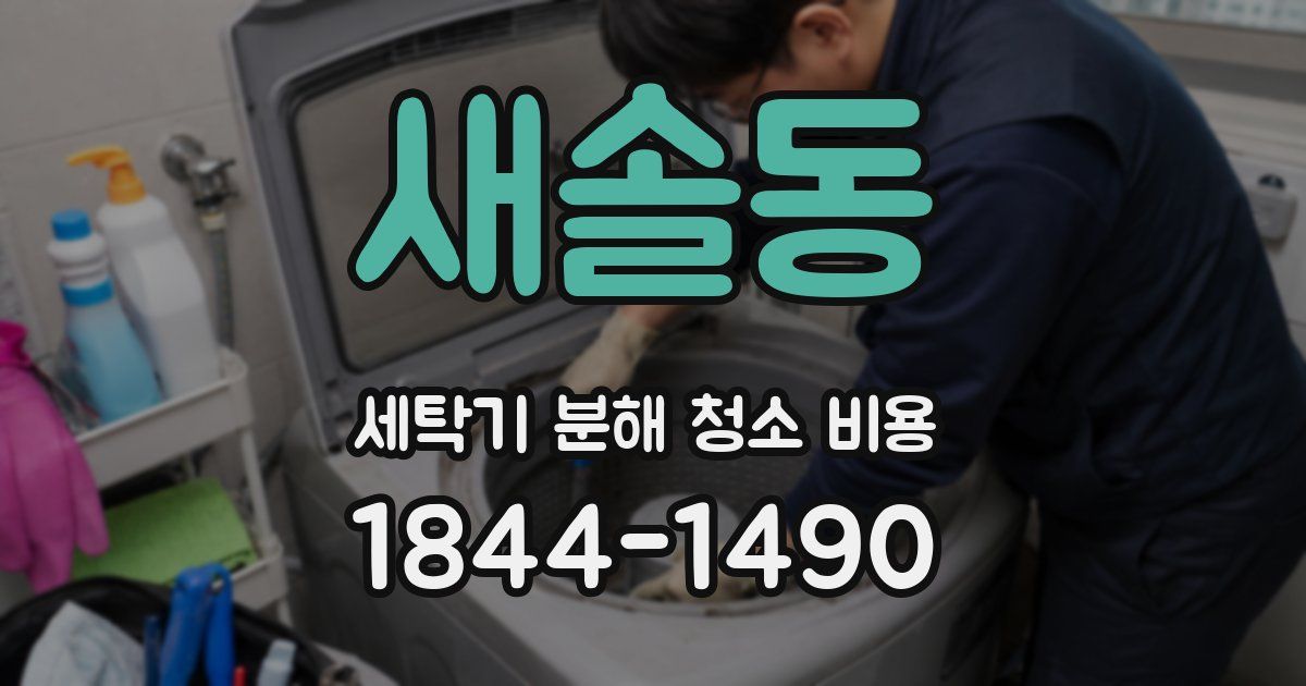 새솔동 세탁기 분해 청소 비용