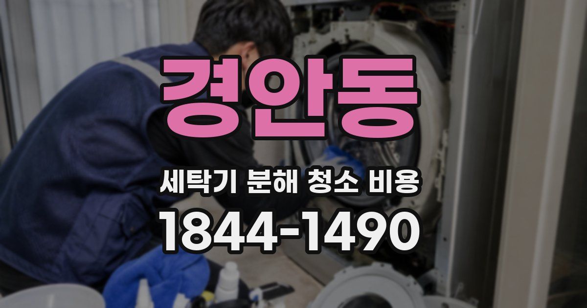 경안동 세탁기 분해 청소 비용