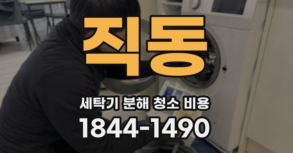 직동 세탁기 분해 청소 비용