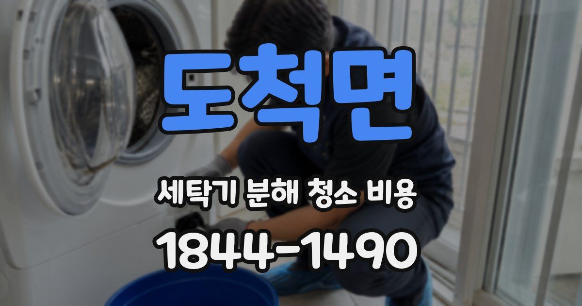 도척면 세탁기 분해 청소 비용