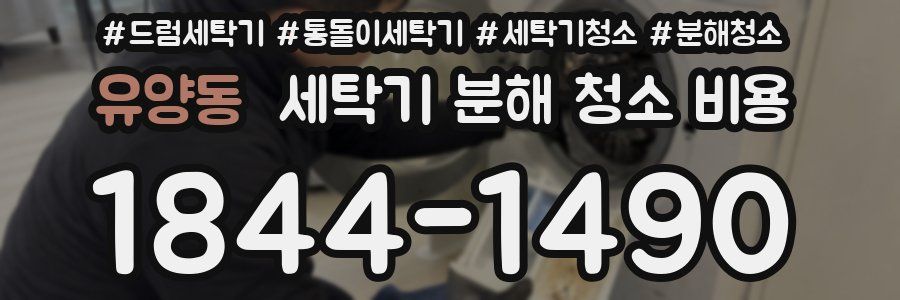 유양동 세탁기 분해 청소 비용