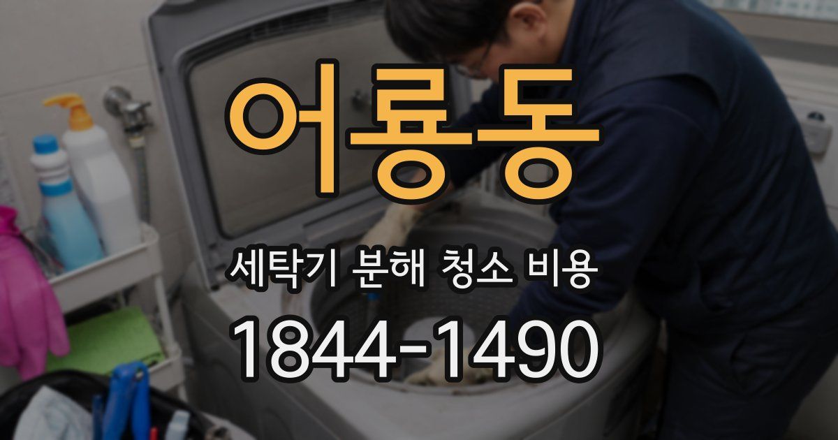 어룡동 세탁기 분해 청소 비용