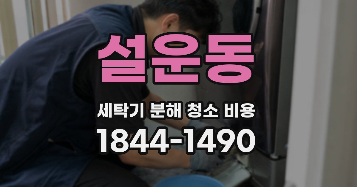 설운동 세탁기 분해 청소 비용