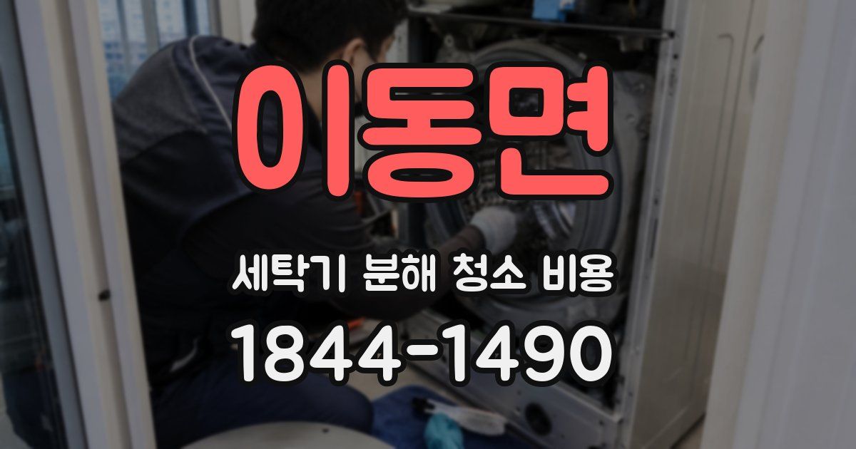 이동면 세탁기 분해 청소 비용