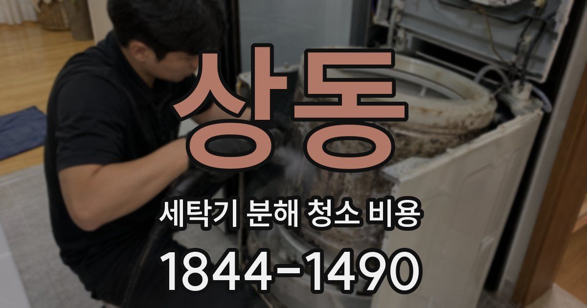 상동 세탁기 분해 청소 비용