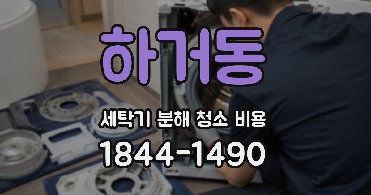 하거동 세탁기 분해 청소 비용