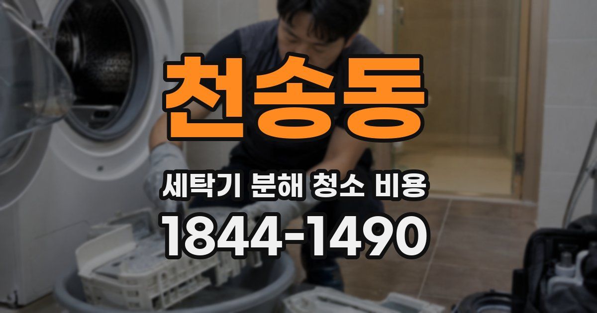 천송동 세탁기 분해 청소 비용